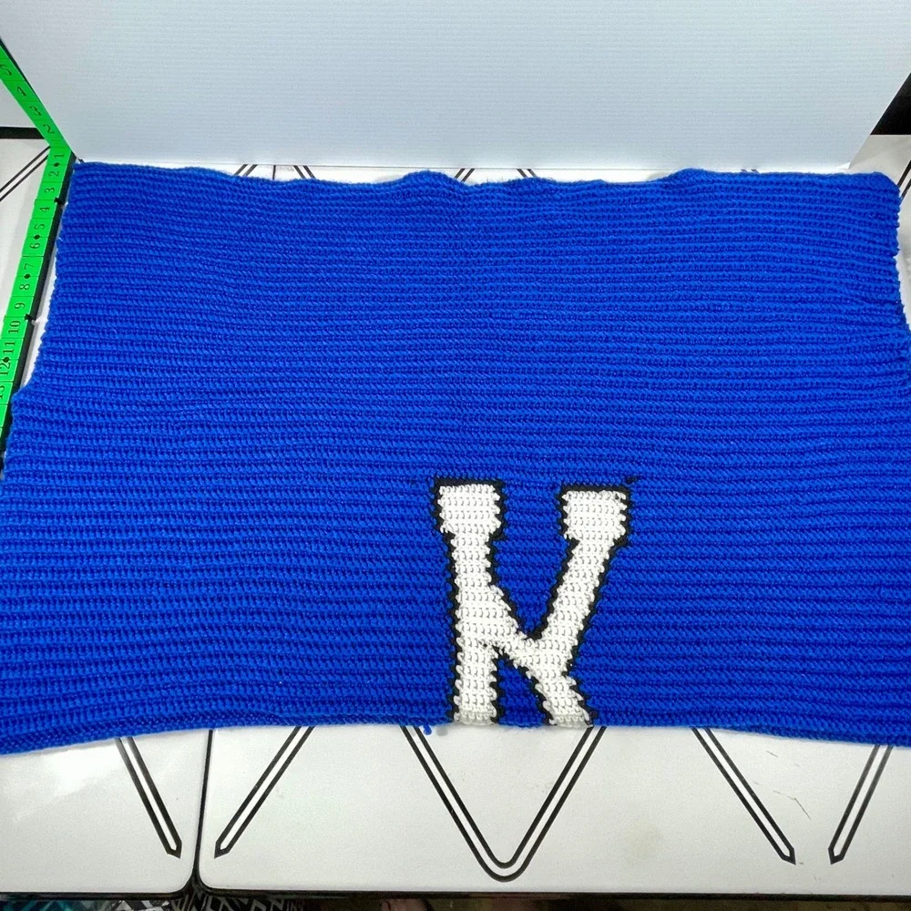Kentucky Wildcats UK Logo Handmade Crochet Royal Blue Lap Baby Blanket‎ 36x22